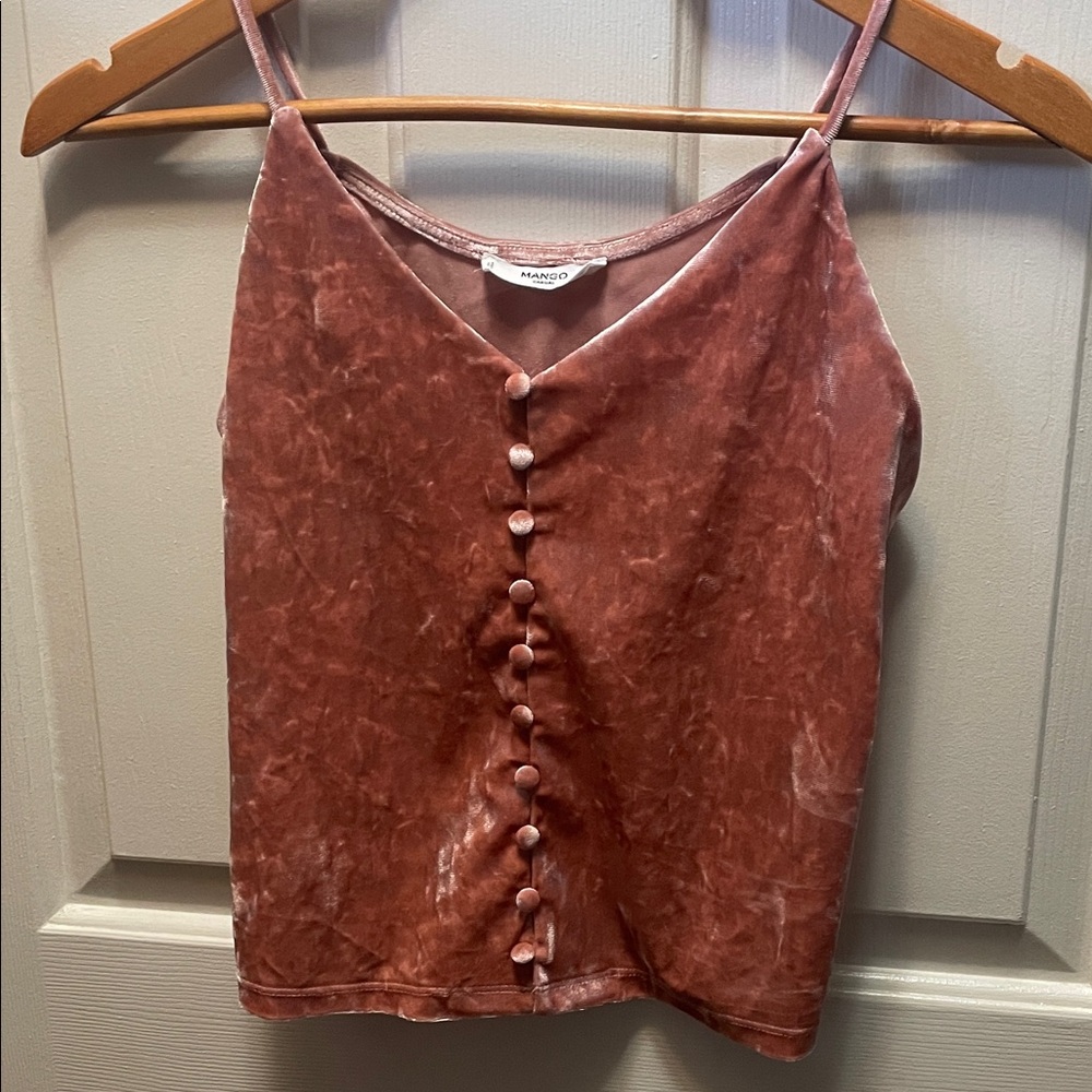 Mango Women's Rose Velvet Camisole
